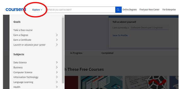 Explore Coursera Courses