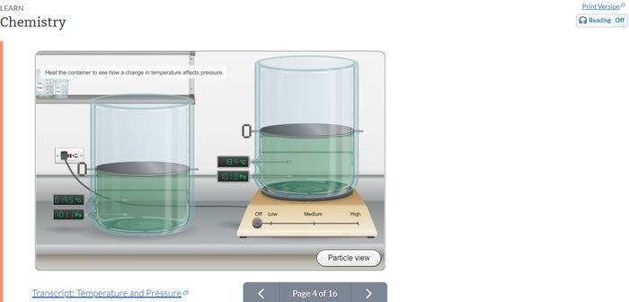 High school chemistry course