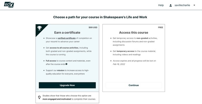 edX Coursera Certificate