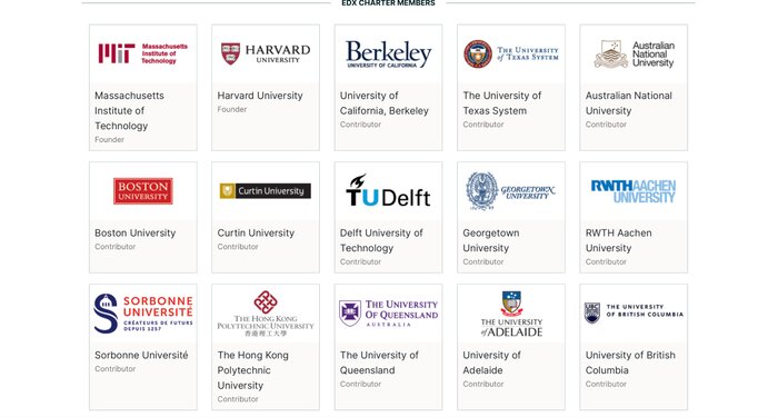 edX Partner institutions