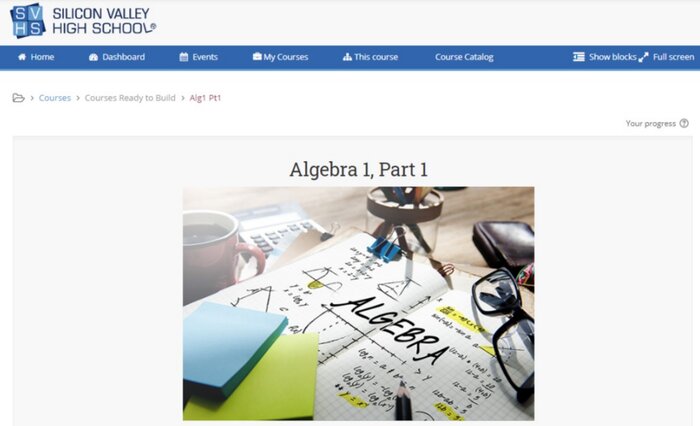 online algebra course