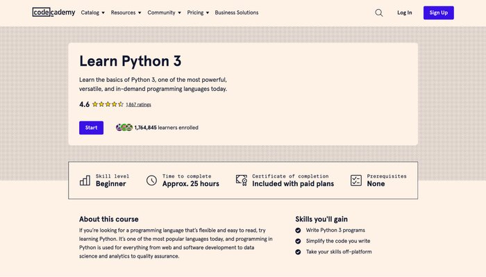 codecademy python course