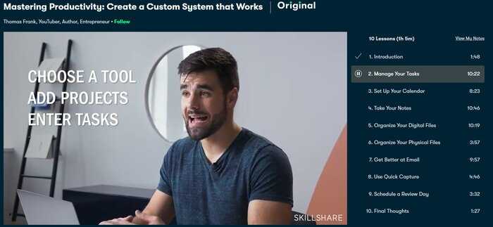 best skillshare productivity course